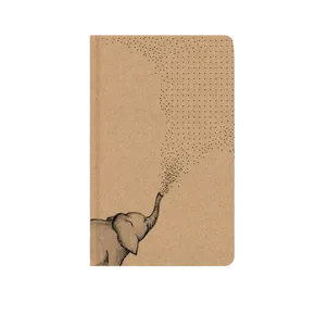 Notes tečkovaný - A5 - kraft - slon